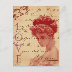 Postal Cartão de Posto com Letra de Amor Anterior