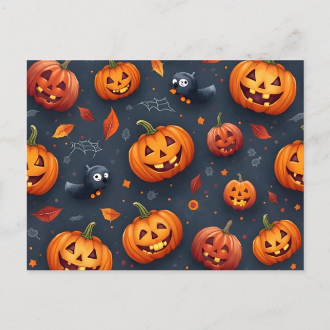 Postal Cartão de Posto com tema Halloween (Frente)