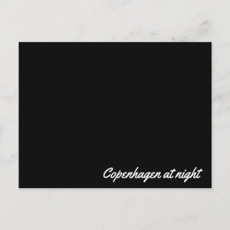 Postal Cartão de posto Copenhaga à noite