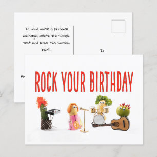 Postal Cartão de posto de aniversário único e divertido p