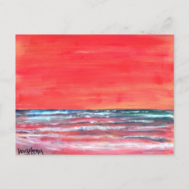 Postal cartão de posto de arte moderna de pintura a óleo (Frente)