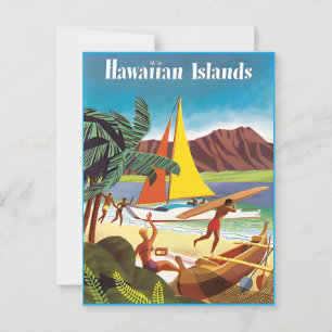 Postal Cartão de Posto de aventura havaiana