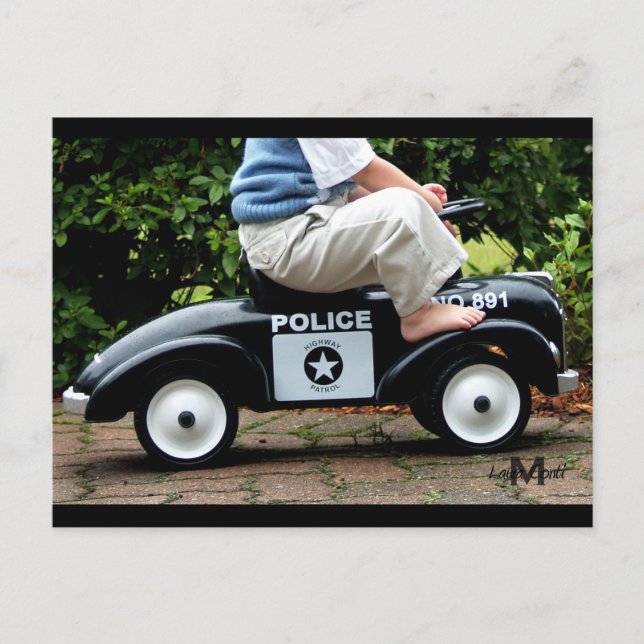 Postal Cartão de Posto de Carro da Polícia (Frente)