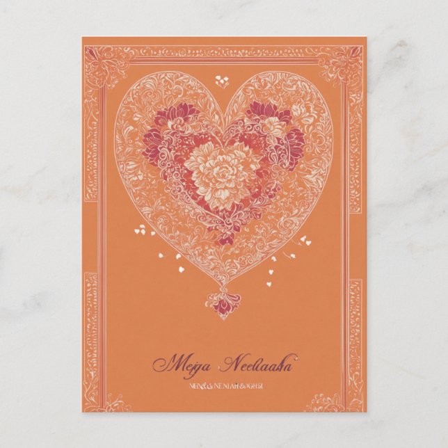 Postal cartão de posto de casamento (Frente)