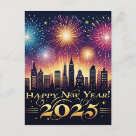 Postal Cartão de posto de Celebração do Novo Ano 2025 Fir