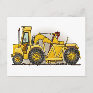 Postal Cartão de Posto de Construção do Motor Terrestre