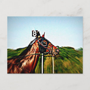 Postal Cartão de Posto de Corrida de Harness