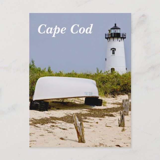 Postal Cartão de Posto de Farol de Edgartown em Massa do  (Frente)
