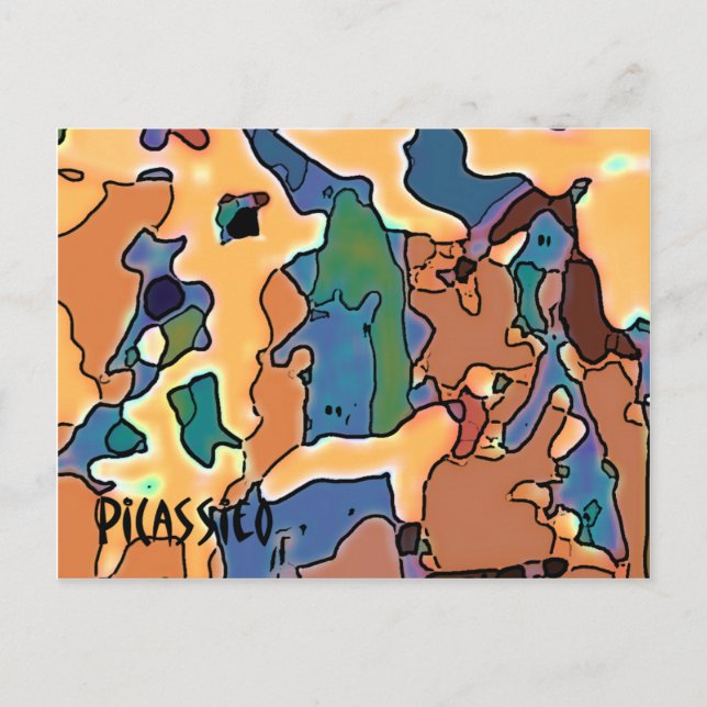 Postal Cartão de Posto de Fazenda de animais de arte bran (Frente)