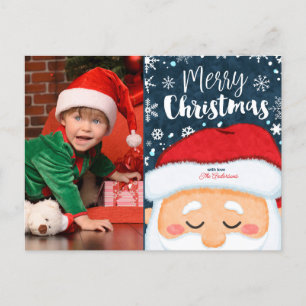 Postal Cartão de Posto de Foto de Natal de Papai Noel
