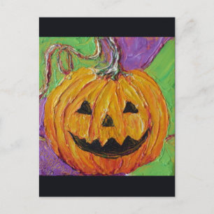 Postal Cartão de Posto de Halloween Jack-O-Lantern