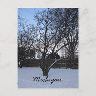 Postal Cartão de posto de inverno do Michigan