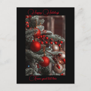 Postal Cartão de posto de Natal de mensagem personalizada