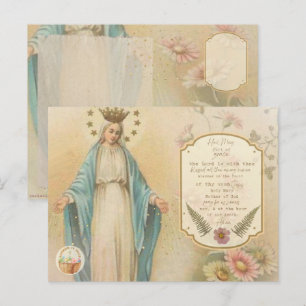 Postal Cartão de Posto de Oração Antiquado Católico