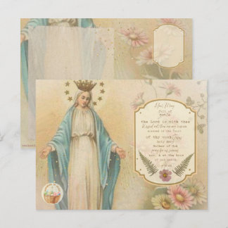Postal Cartão de Posto de Oração Antiquado Católico