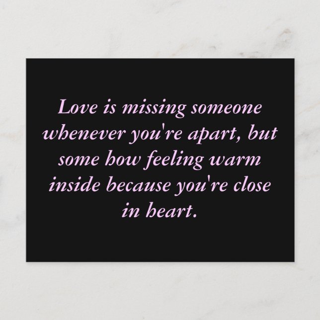 Postal Cartão de Posto de Relação de Longa Distância (Frente)