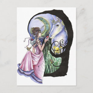 Postal Cartão de Posto de Reunião Ligado à Lua