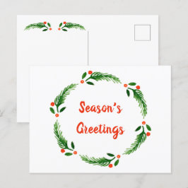 Postal Cartão de Posto de saudações da temporada