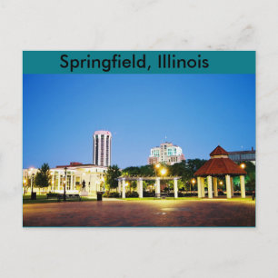 Postal Cartão de posto de Springfield, Illinois