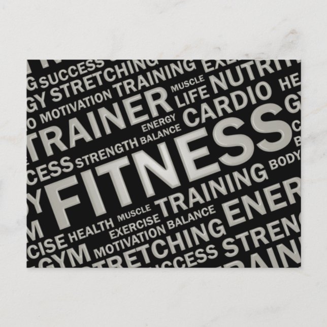 Postal Cartão de Posto do Personal Trainer ou do Centro d (Frente)