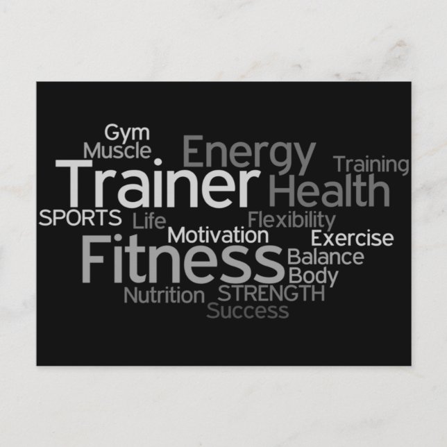 Postal Cartão de Posto do Personal Trainer ou do Centro d (Frente)