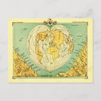 Postal Cartão de Posto do World Map