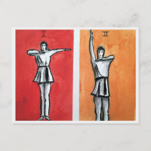 POSTAL CARTÃO DE POSTO DOS MOVIMENTOS DE DANÇA I,II, RÍTM