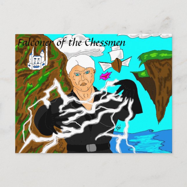 Postal Cartão de posto Falconer (Frente)