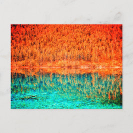 Postal Cartão de posto foliar de queda