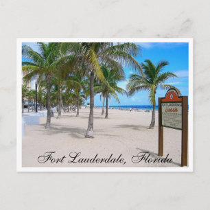 Postal Cartão de Posto Fort Lauderdale Beach Florida