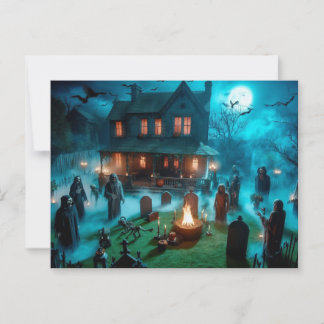 Postal Cartão de Posto Halloween, Papel: Matte,