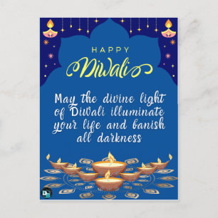 Postal Cartão de Posto Happy Diwali