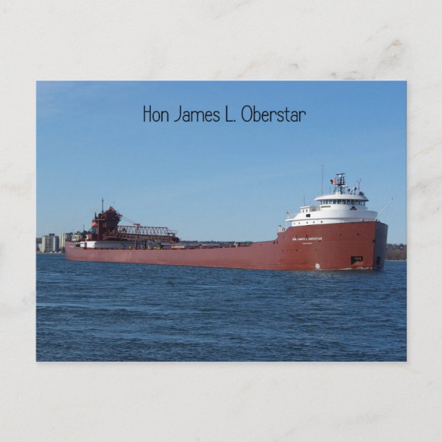 Postal Cartão de Posto Hon James L. Oberstar (Frente)