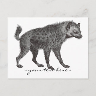 Postal Cartão de Posto Hyena Visitado