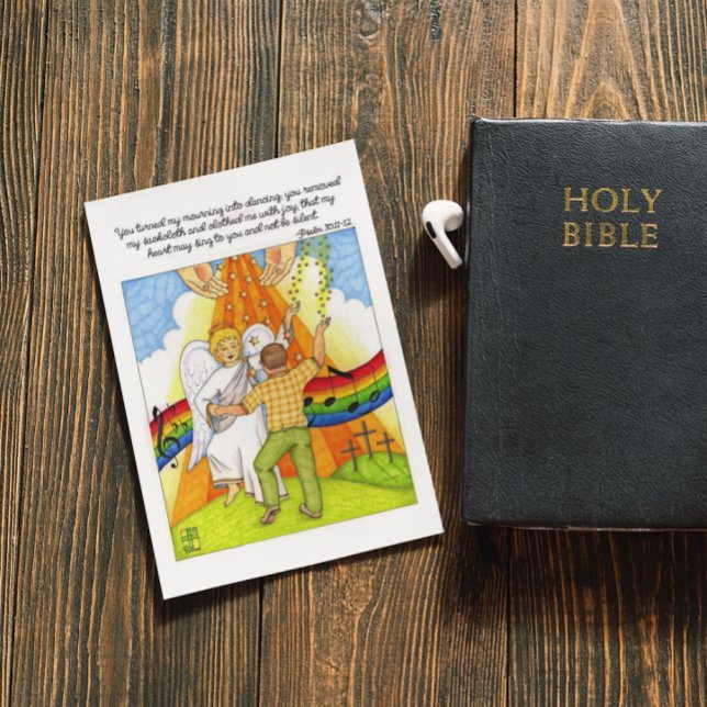 Postal Cartão de Posto Inspiracional de Música de luto (Criador carregado)