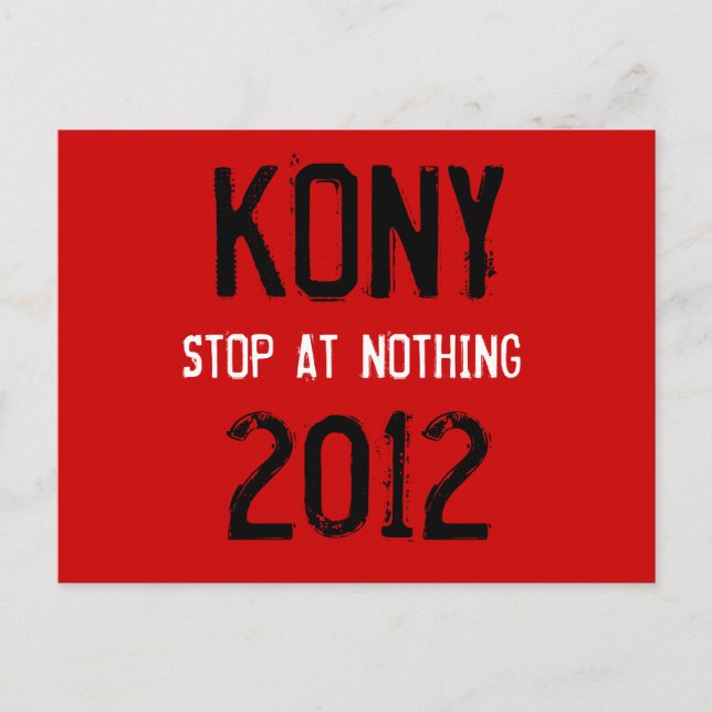 Postal Cartão de Posto Kony 2012 (Frente)