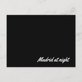 Postal Cartão de posto Madrid à noite