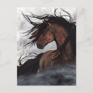 Postal Cartão de Posto Majestoso Horse Stallion por Bihrl