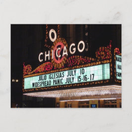 Postal Cartão de Posto Marquee do Chicago Theater