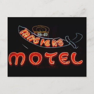 Postal Cartão de Posto Motel Vintage Chicago Neon de Tang