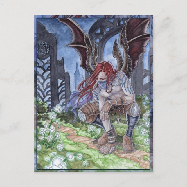 Postal Cartão de Posto Noturno Blooming (Frente)