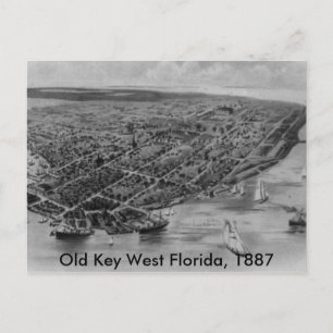 Postal Cartão de Posto Old Key West Florida, 1887