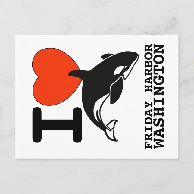 Postal Cartão de Posto Orca de Harbor Sexta-feira (Frente)