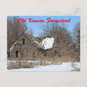 Postal Cartão de Posto para a Farmstead no Kansas