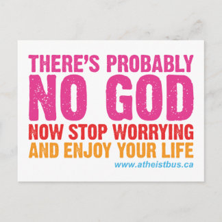Postal Cartão de Posto para Campanha de Ônibus Ateu Canad