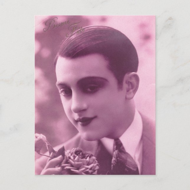 Postal Cartão de posto "Parabéns", cerca de 1910 (Frente)