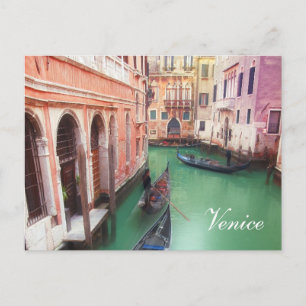 Postal Cartão de posto personalizado do Canal de Veneza