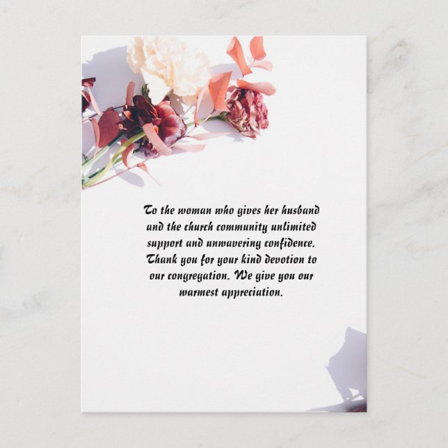 Postal Cartão de Posto personalizado para a Esposa do Pas (Frente)
