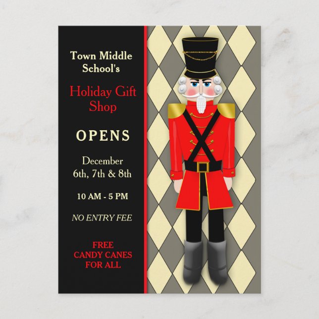 Postal Cartão de posto, pirata de Natal, qualquer evento (Frente)