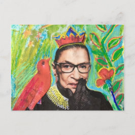 Postal Cartão de Posto RGB Ruth Gader Ginsburg e Bird